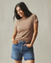 Women's Premium Slub Crew Tee - Pine Bark